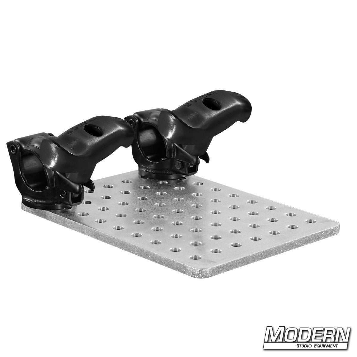 Cheese Plate with Two Grid Clamps mounted on Speed-Rail® — Modern Studio Equipment