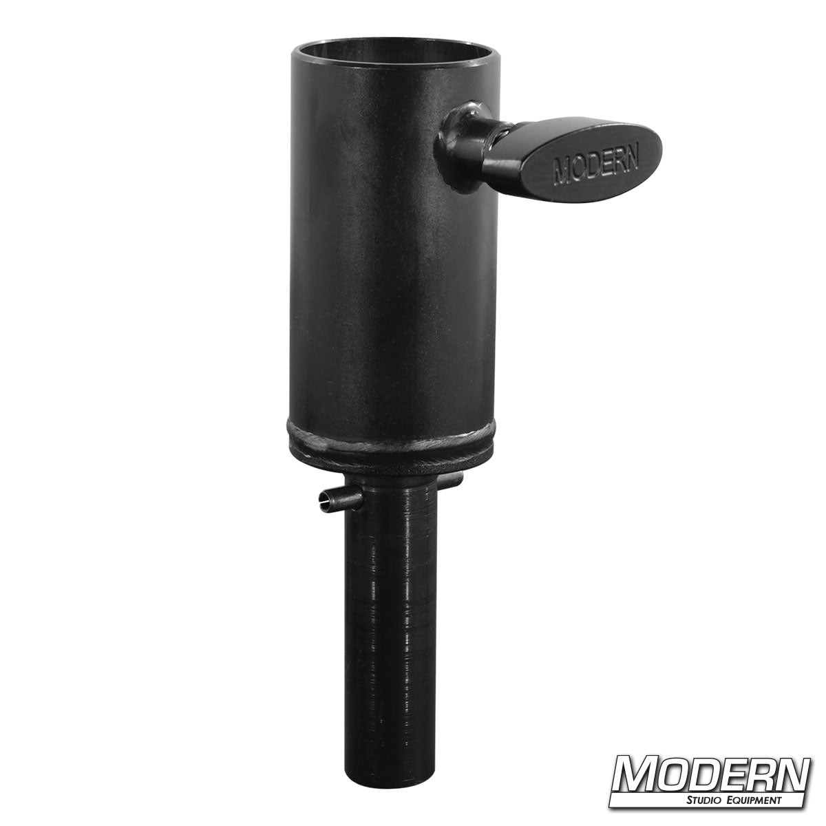 Vertical receiver for crab dolly with T-Handle, sized for 1-1/2 inch Speed-Rail® tubing.