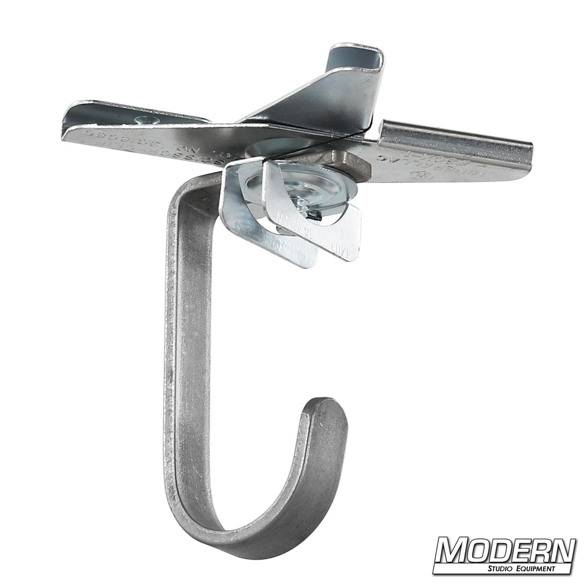 Drop ceiling scissor clamp with cable hook — perspective view