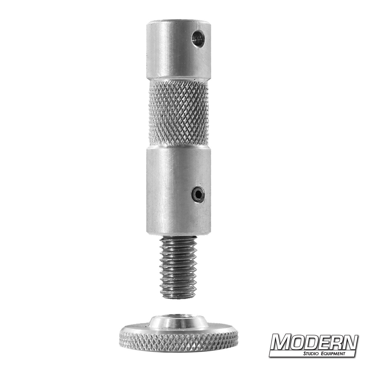 2-Inch Baby Pin with 3/8-Inch Male Thread and Locking Washer – Heavy-Duty Grip Hardware for Film Lighting and Rigging | Modern Studio Equipment