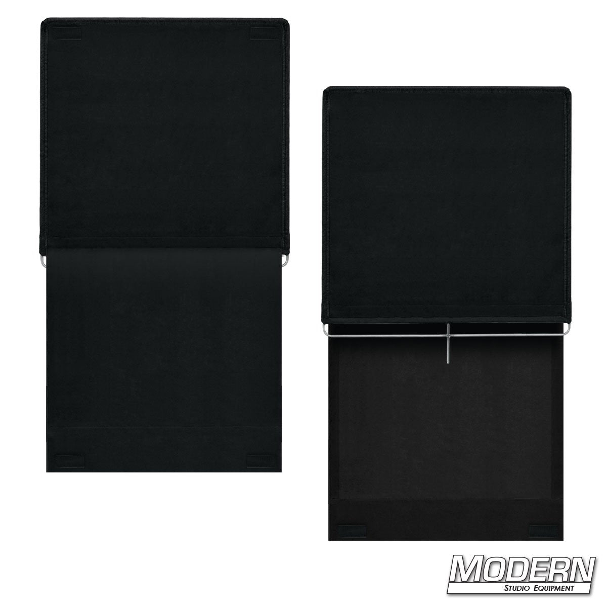 36x36-inch black ripstop floppy – heavy-duty lighting control fabric for blocking light and reducing spill on set.