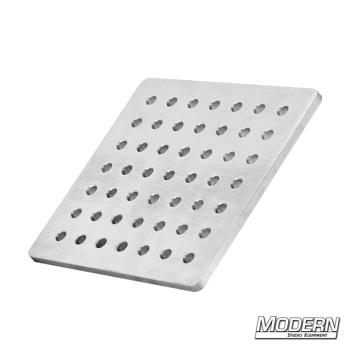 8" x 8" x 3/8" cheese plate for film and TV rigging—precision-drilled aluminum plate used for mounting cameras, grip accessories, and custom support builds.