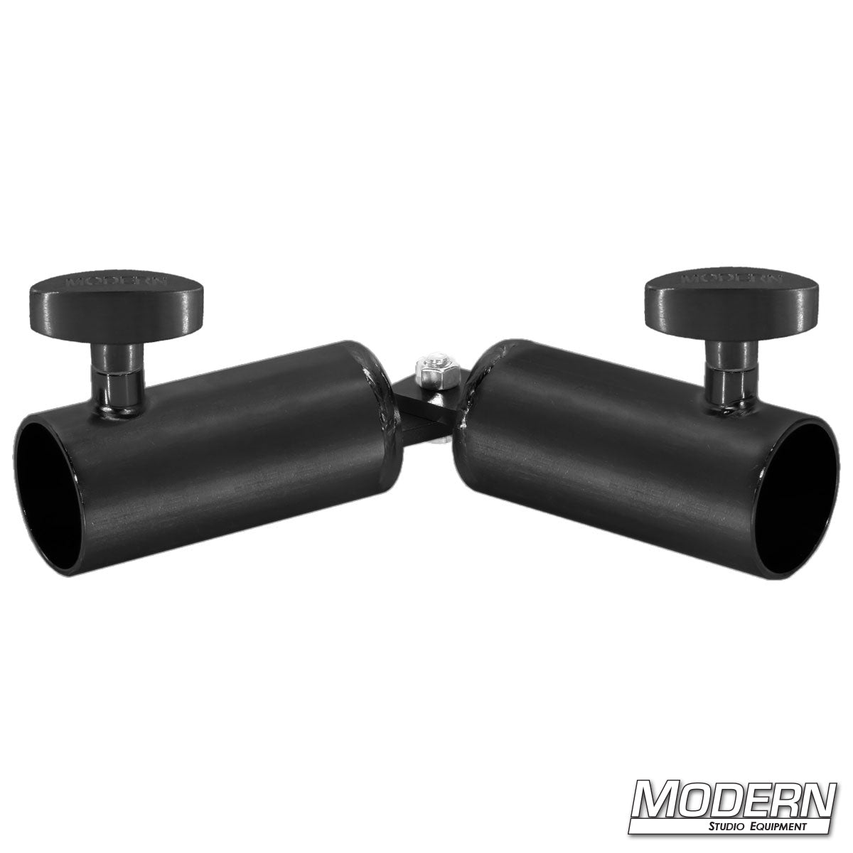 Modern Studio Equipment adjustable corner fitting for 1-1/2" Speed-Rail® with set screw tie-downs for film and grip rigging