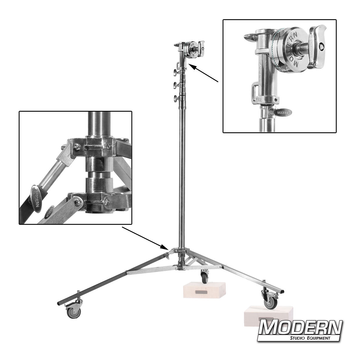 Medium Roller Stand with Rocky Mountain Leg and 4-1/2" Grip Head