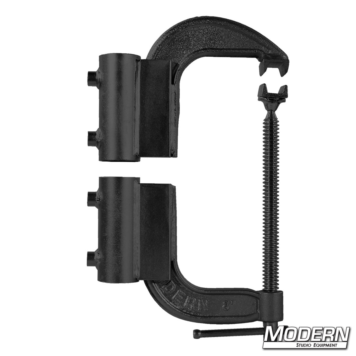 Speed C-Clamps for Speed-Rail® — heavy-duty grip clamps for pipe, film, TV, lighting, and rigging support | Modern Studio Equipment