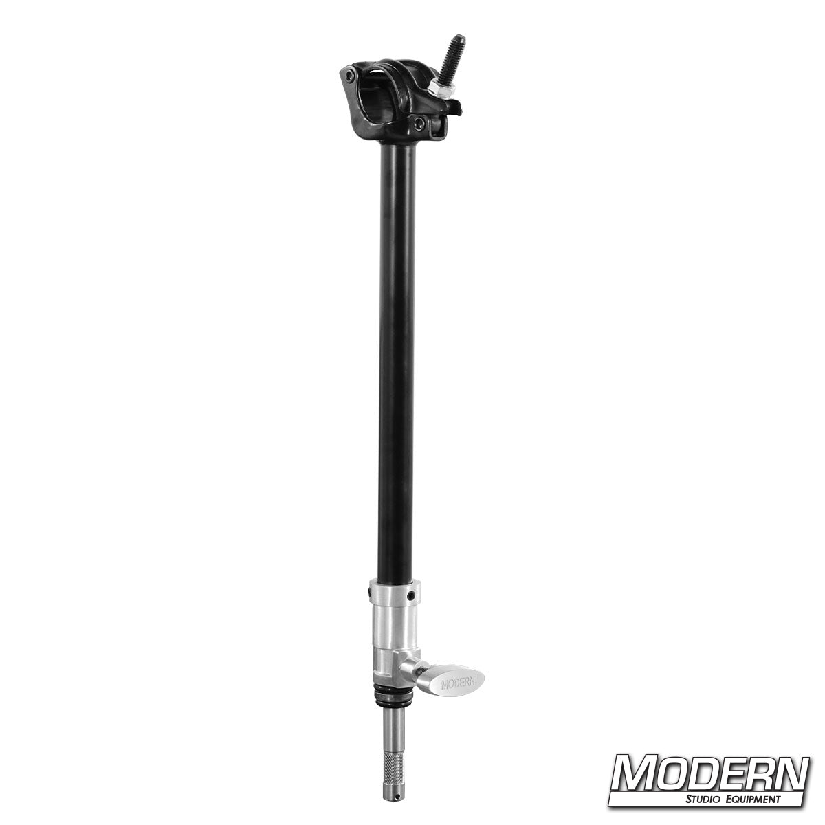 Grid Clamp with Baby Telescoping Arm — versatile grip clamp with adjustable baby arm for film, TV, lighting rigs, and rigging support | Modern Studio Equipment