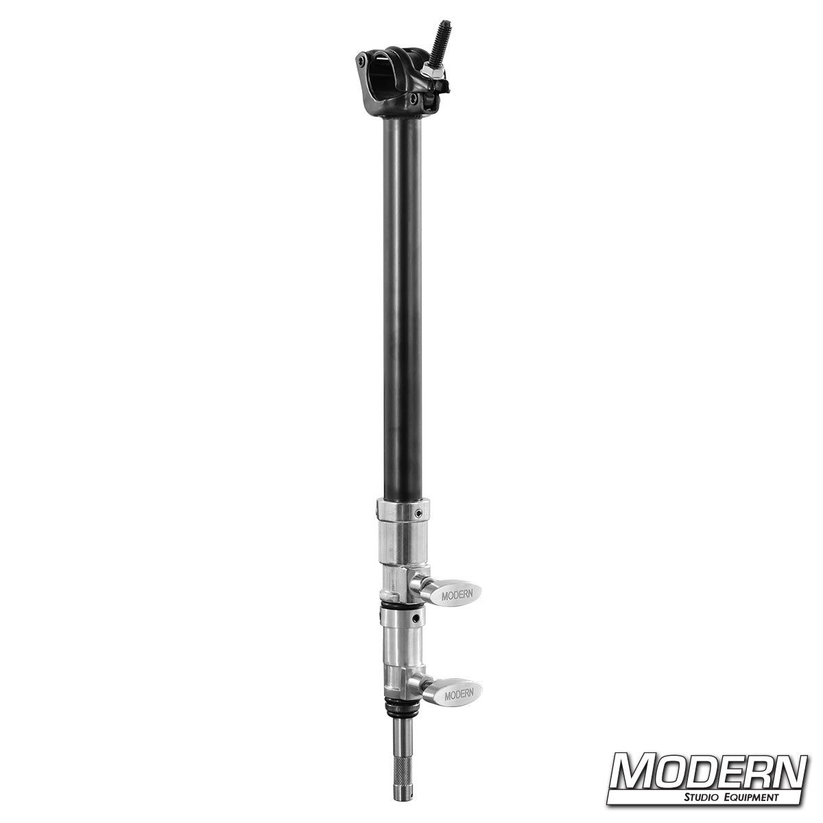 Grid Clamp with Baby Double Riser Telescoping Arm – Adjustable Rigging Arm for Film & TV Grip Setups