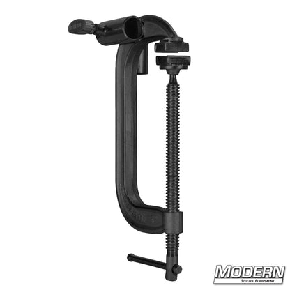 Junior 8" C-Clamps — heavy-duty steel clamps with junior receivers for film, TV, lighting, and rigging support | Modern Studio Equipment