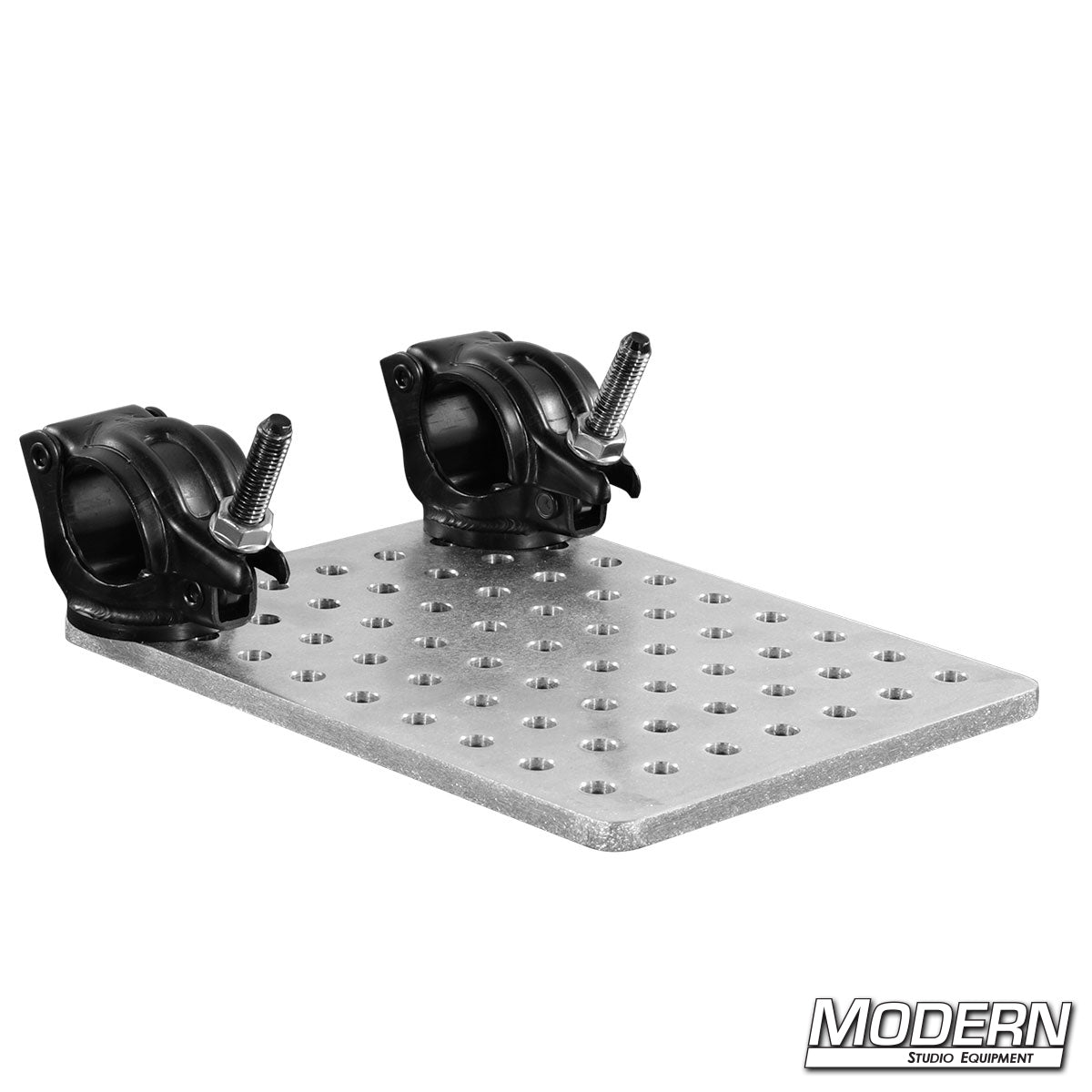 Cheese Plate with Two Grid Clamps – aluminum mounting plate for grip and rigging setups | Modern Studio Equipment