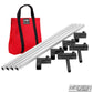 4′×4′ grip frame with full-length 4′ tubes and Red bag— perspective view | Modern Studio Equipment