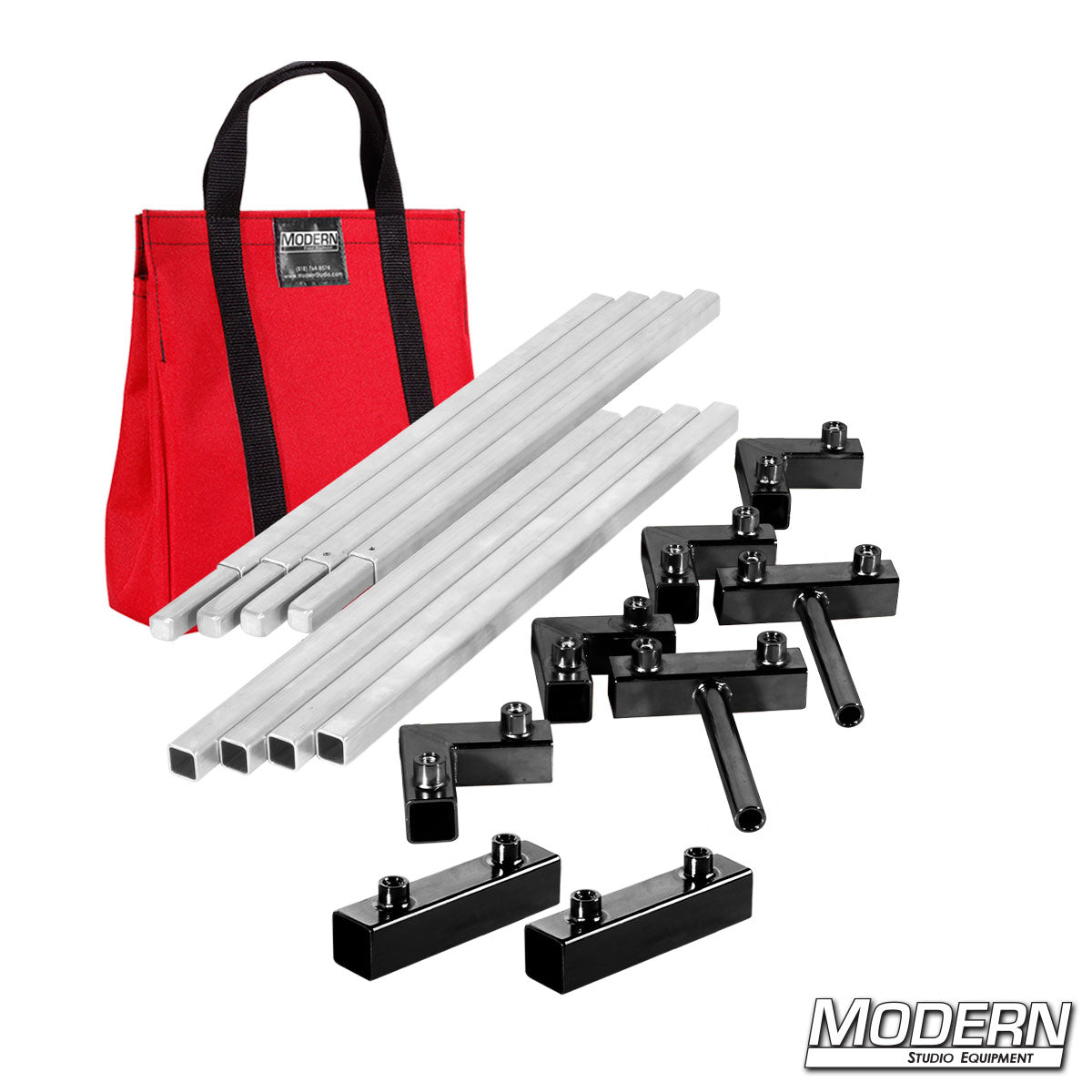 4′×4′ frame (2′ tubes) — red finish, quick-connect corners | Modern Studio Equipment