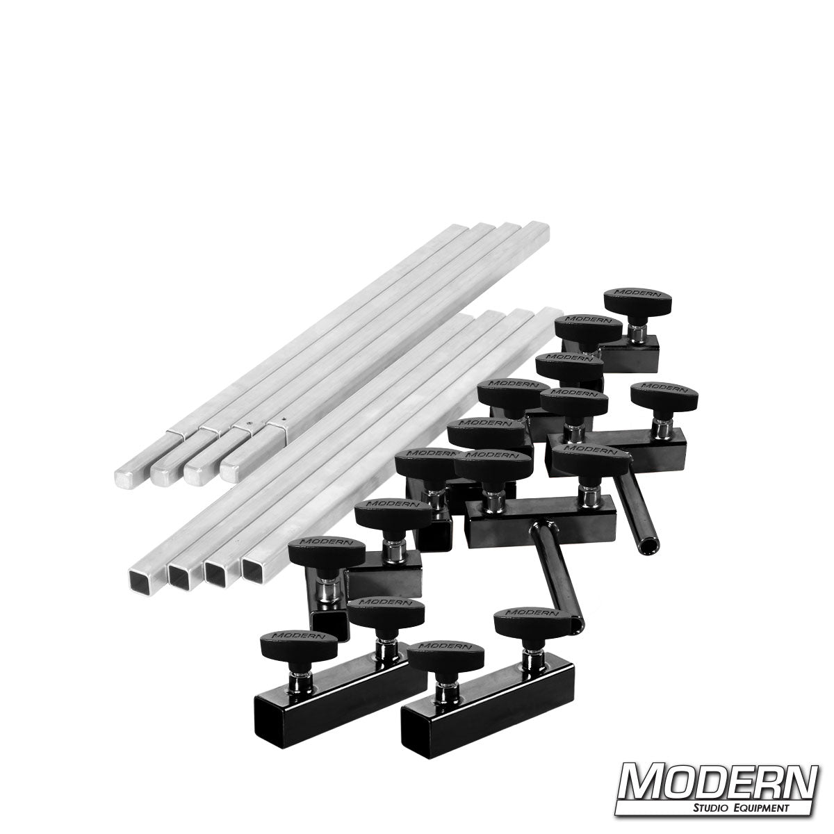 4′×4′ frame (2′ tubes) — quick-connect corners with T-Handles | Modern Studio Equipment