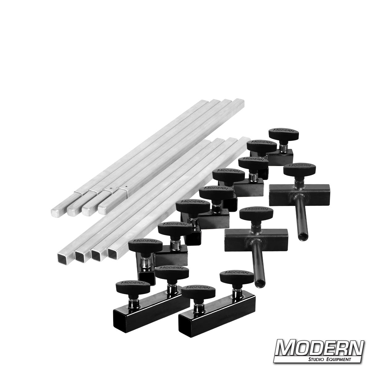 4′×4′ frame (2′ tubes) —With quick-connect corners, Flip Flop pins, Sleeves and T-Handles | Modern Studio Equipment