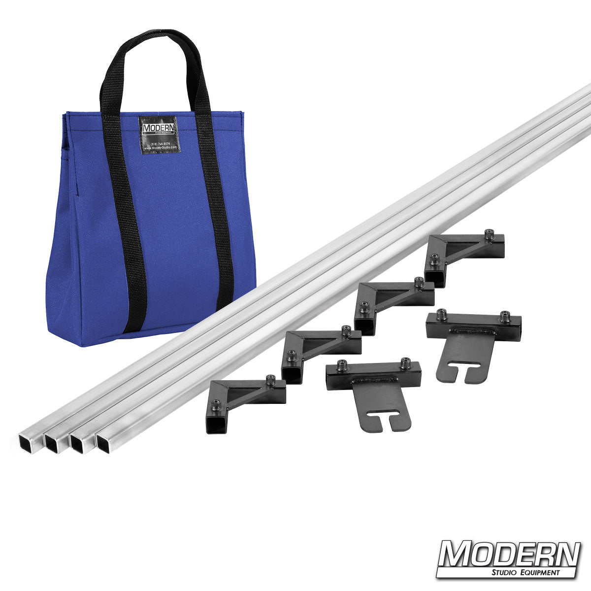 Modern's 8' x 8' breakdown frame with blue bag