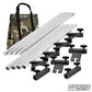 8x8 frame complete with Camo bag, 4-foot tubes and with T-Handles for film rigging and light control.”