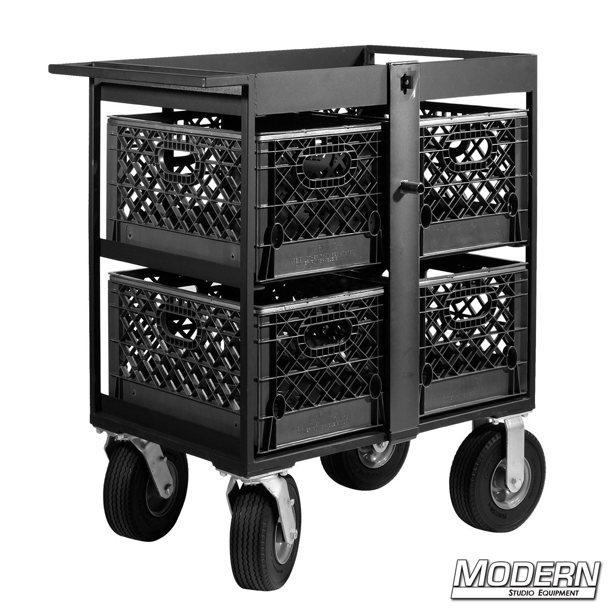 4 Place Milk Crate Cart Complete with Locking Bar