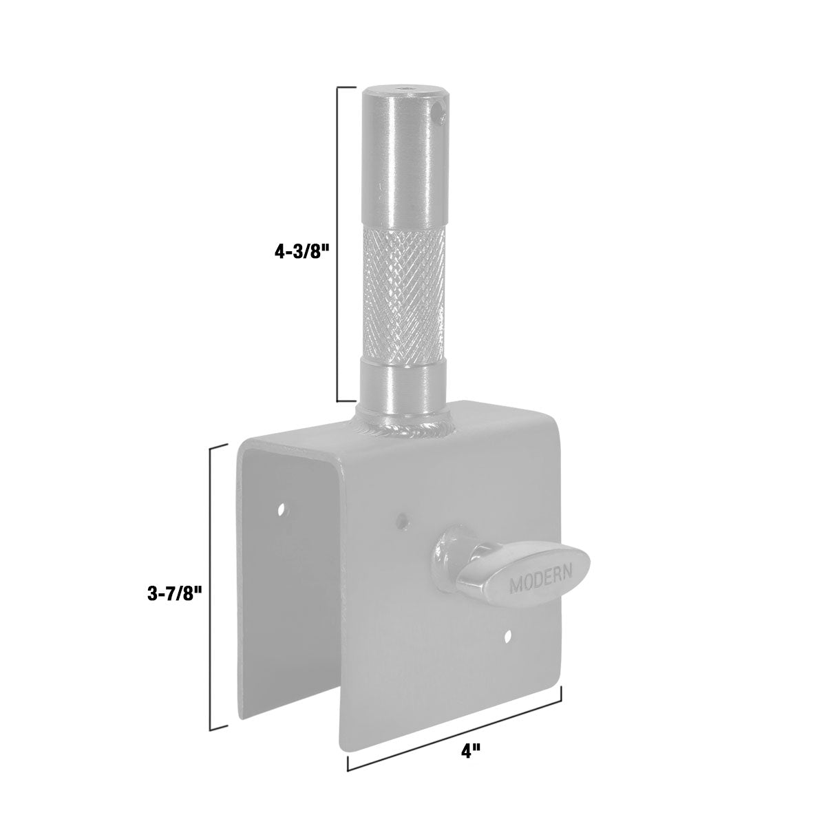 2" x 4" Bailin Bracket with 1-1/8" Junior pin for mounting lighting and grip equipment to standard lumber