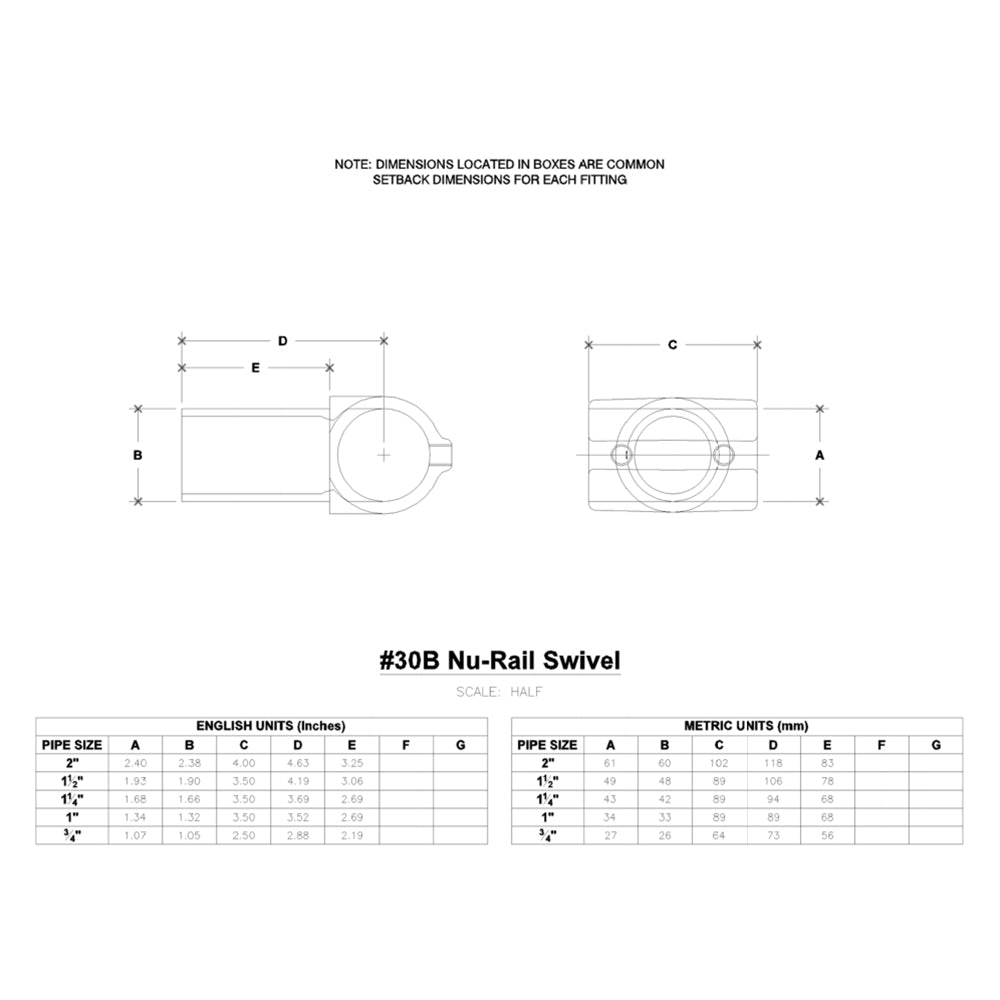 Hollaender 30C-7 Nu-Rail – Verstellbare Rohrkupplung Für 1,66″ Außen-Ø, 4 Stück