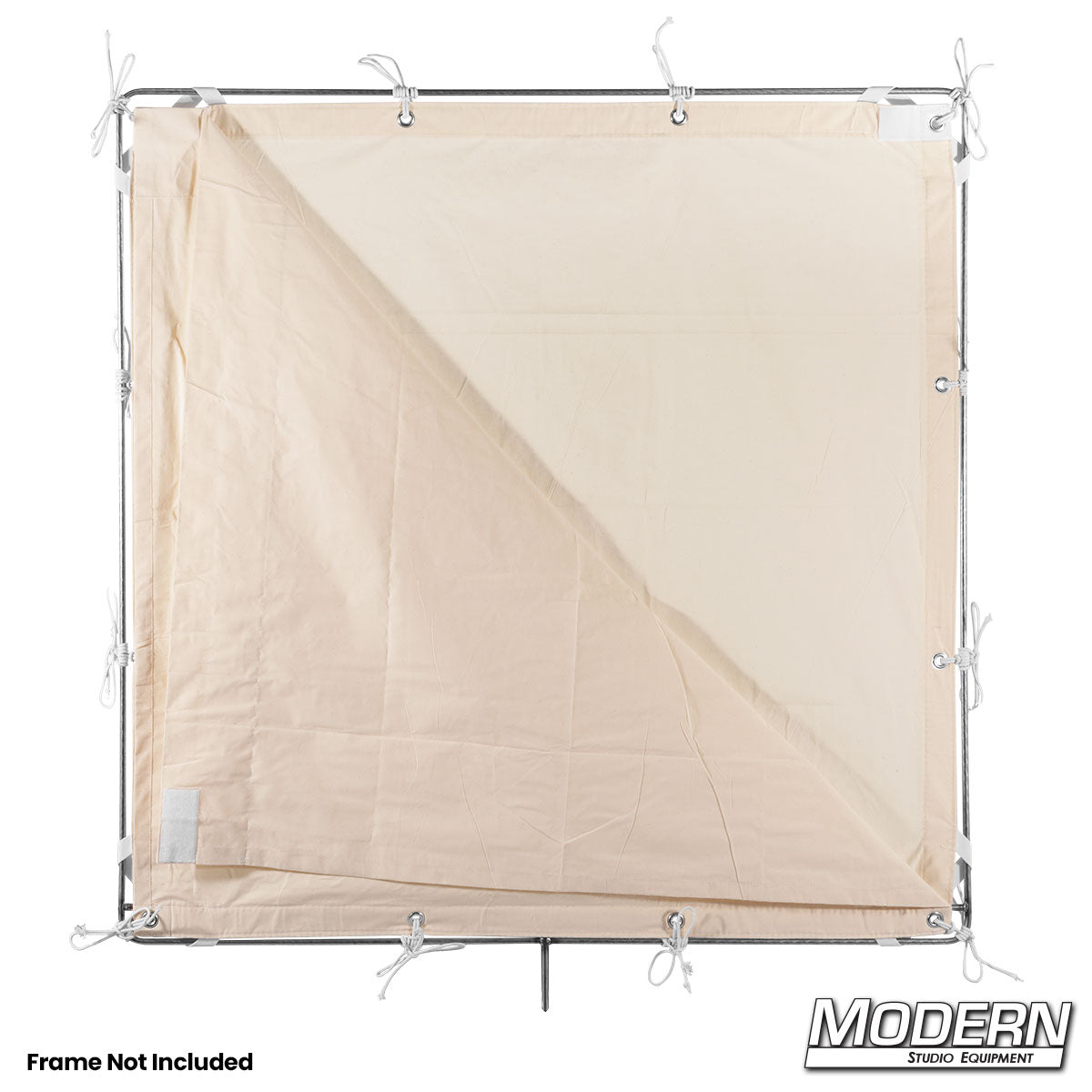4' x 4' Slip-On Unbleached Muslin Floppy for film production bounce lighting and diffusion control