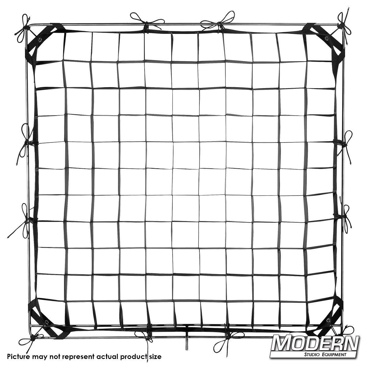 Fabric egg crate diffusion grid for studio lighting and film production light control