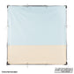 Natural Bounce Muslin Textile Combining Sky Blue and Unbleached Muslin for Soft Ambient Reflective Lighting Applications