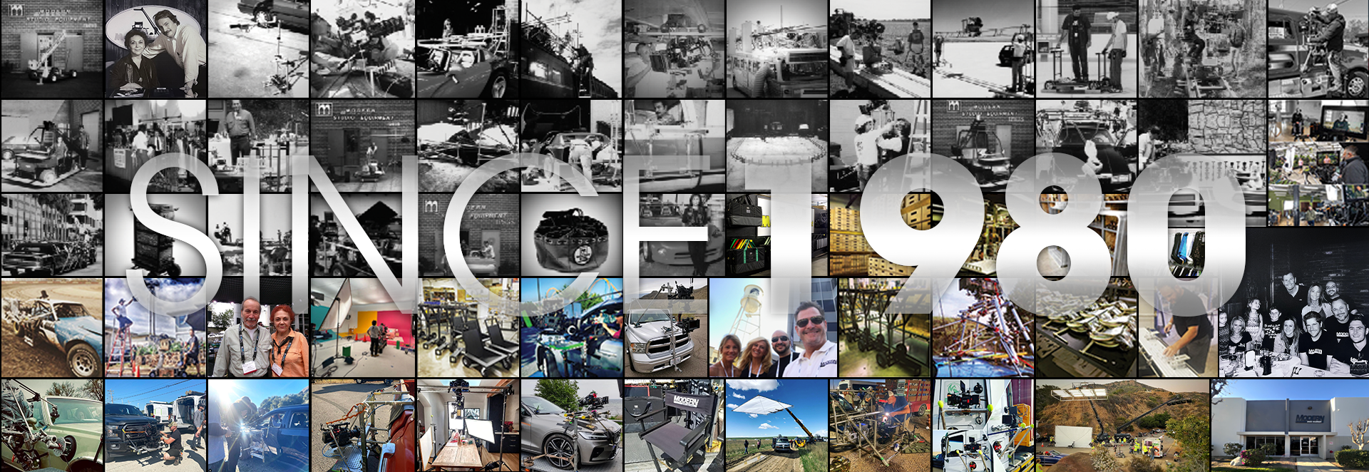 Collage of various images with text 'SINCE 1980' displayed.