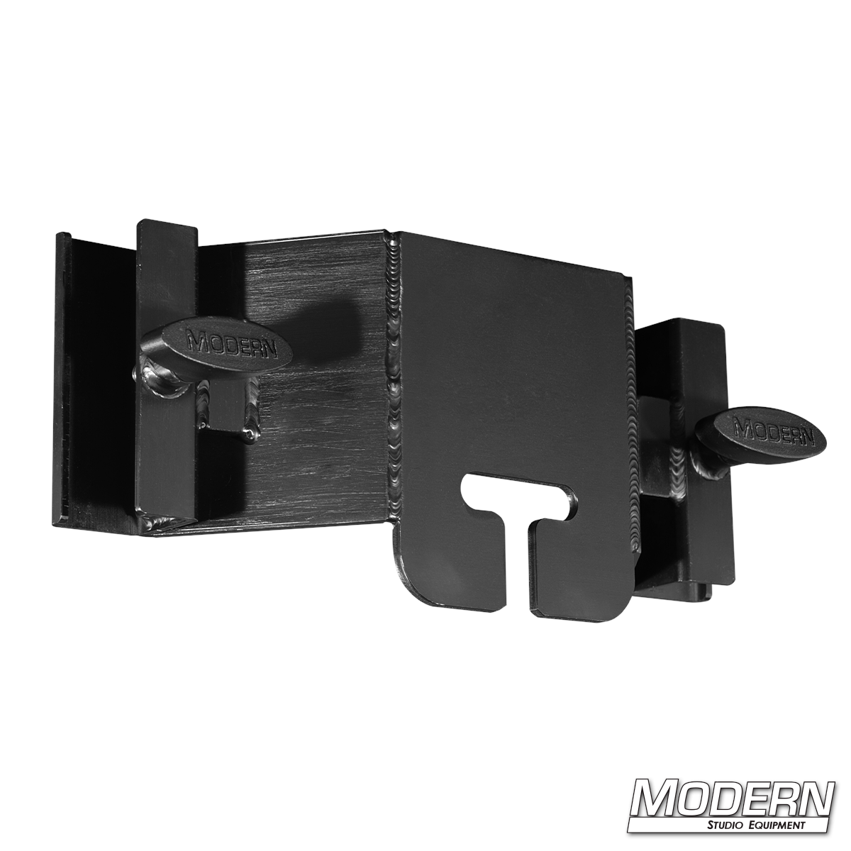 Professional Double Ear bracket for 1" square tubing. Designed to position parallel frames 10 inches apart for overheads, diffusion systems, book lights, and lighting control applications in film and television production.