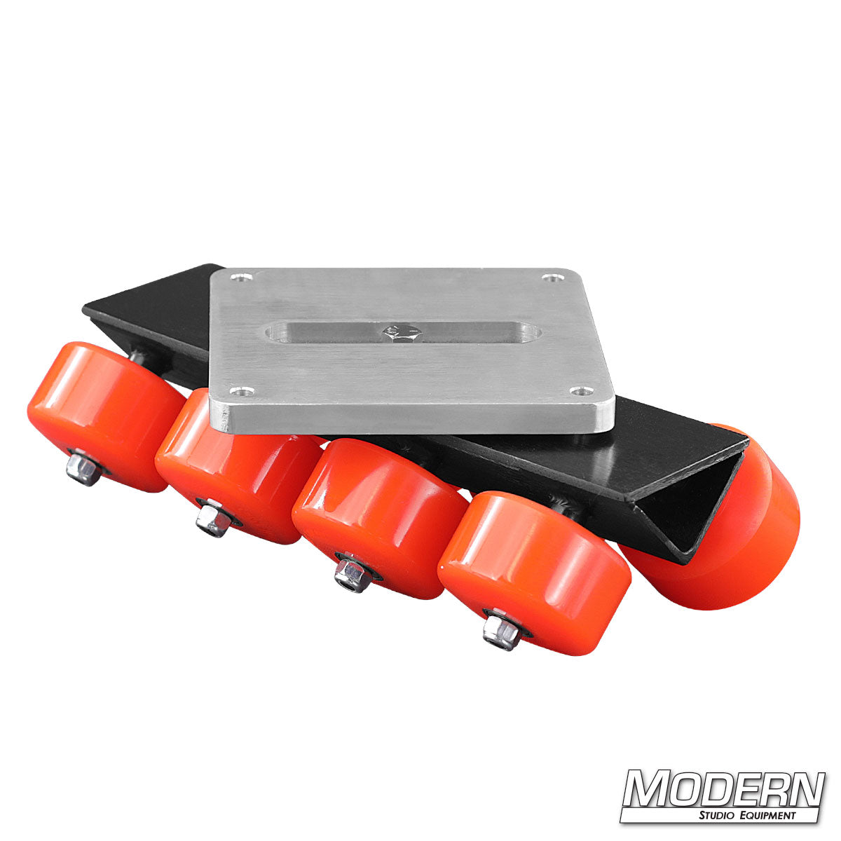 Eight Wheels Per Corner Skateboard Bracket with rotated top plate