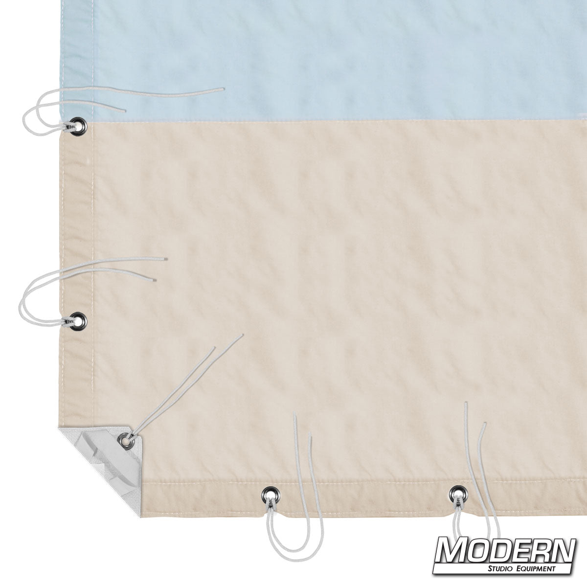 Natural Bounce muslin lighting textile made from 2/3 Sky Blue Muslin and 1/3 Unbleached Muslin for soft ambient reflected light