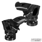 Set of two heavy-duty I-Beam Grid Clamps for adapting 1-1/4 inch and 1-1/2 inch Schedule 40 Speed-Rail® to structural I-beams for film, television, studio lighting, and overhead rigging.