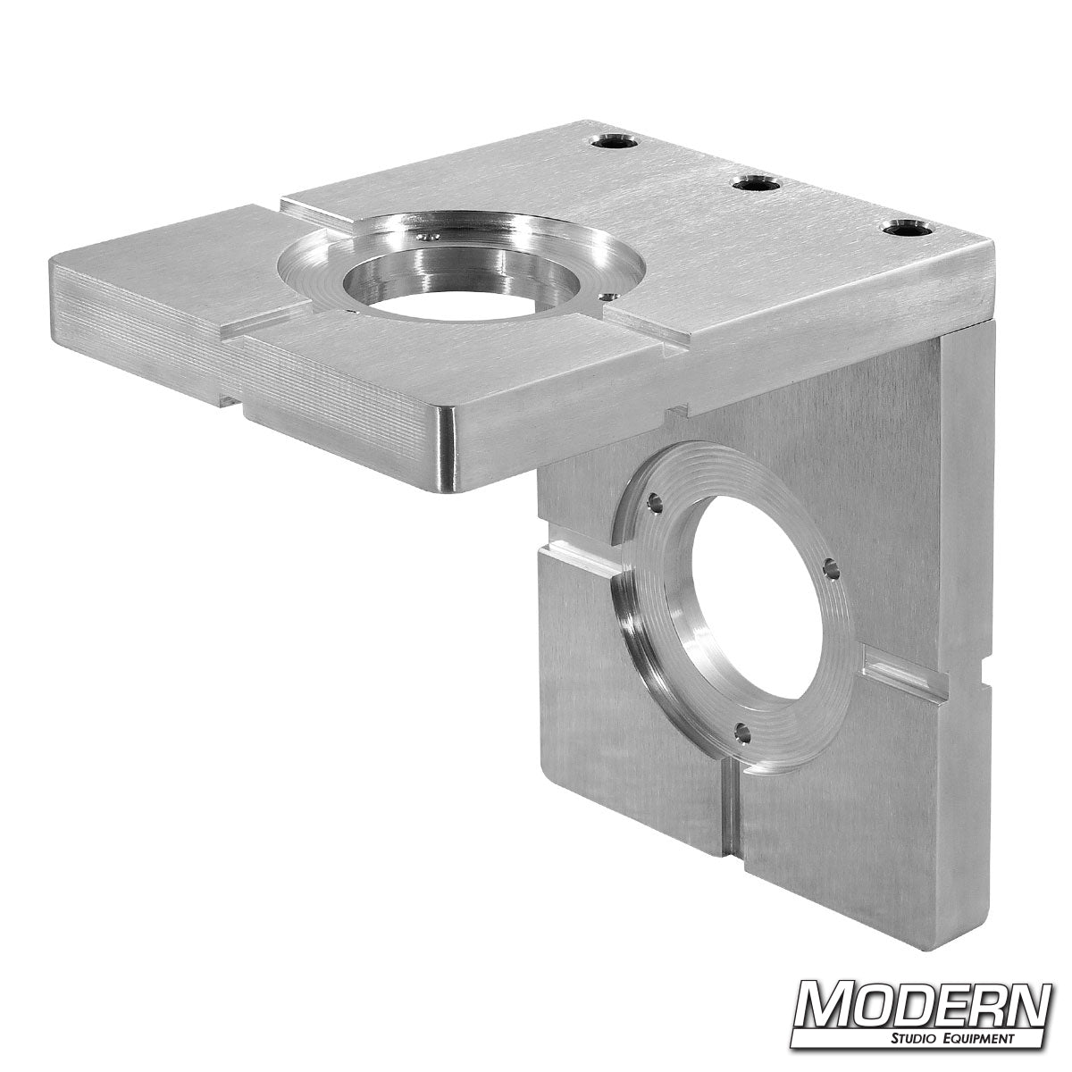 Mitchell to Mitchell L-Plate aluminum adapter for 90-degree camera mounting and professional film production rigging.