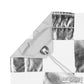 Silver White Checker reflective overhead textile with alternating silver and white panels, reinforced webbing, grommets, ties, and elastic corners for professional film, television, photography, and studio lighting applications.