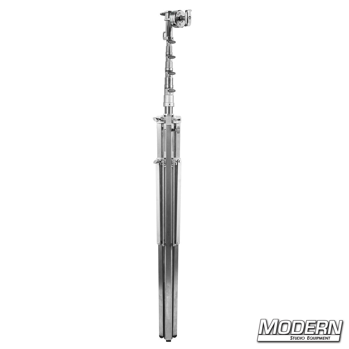 Sky 25 wide base overhead stand with Rocky Mountain Leg and 4-1/2 inch grip head for professional film production
