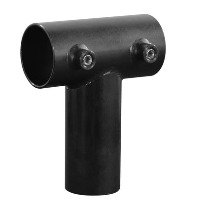 Swivel Tee with 1-1/2" receiver welded to 1-1/2" steel pipe for Speed-Rail® grip and rigging setups