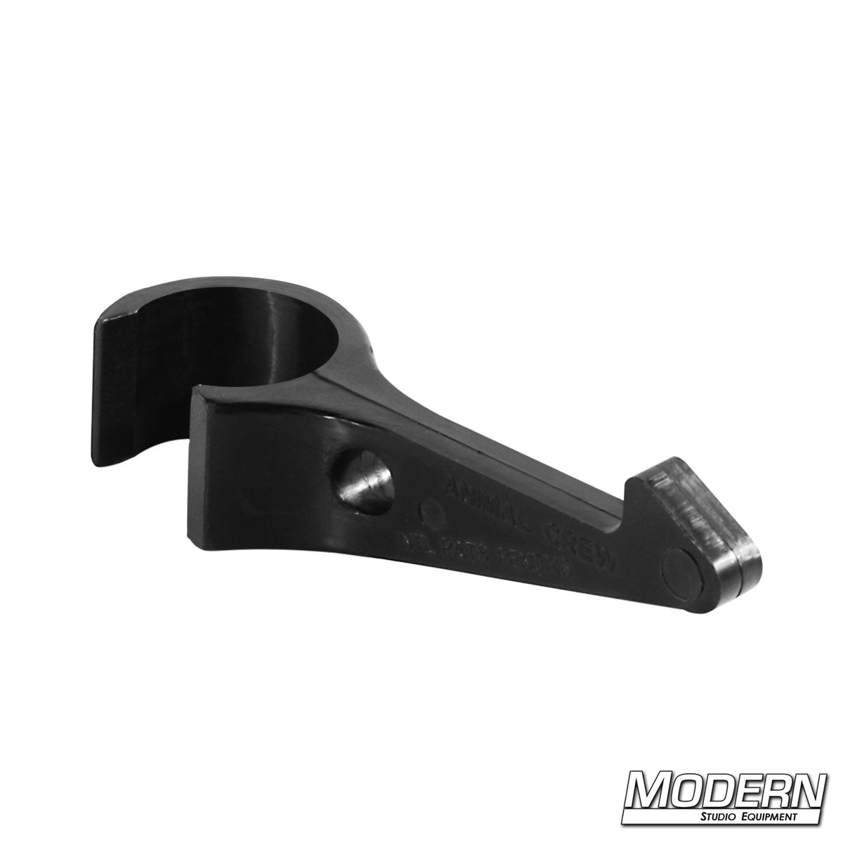 The Hangstuff — professional grip accessory for film and TV production, designed to securely hang gear on carts, stands, or pipes using 1" and 1-1" OD fittings | Modern Studio Equipment