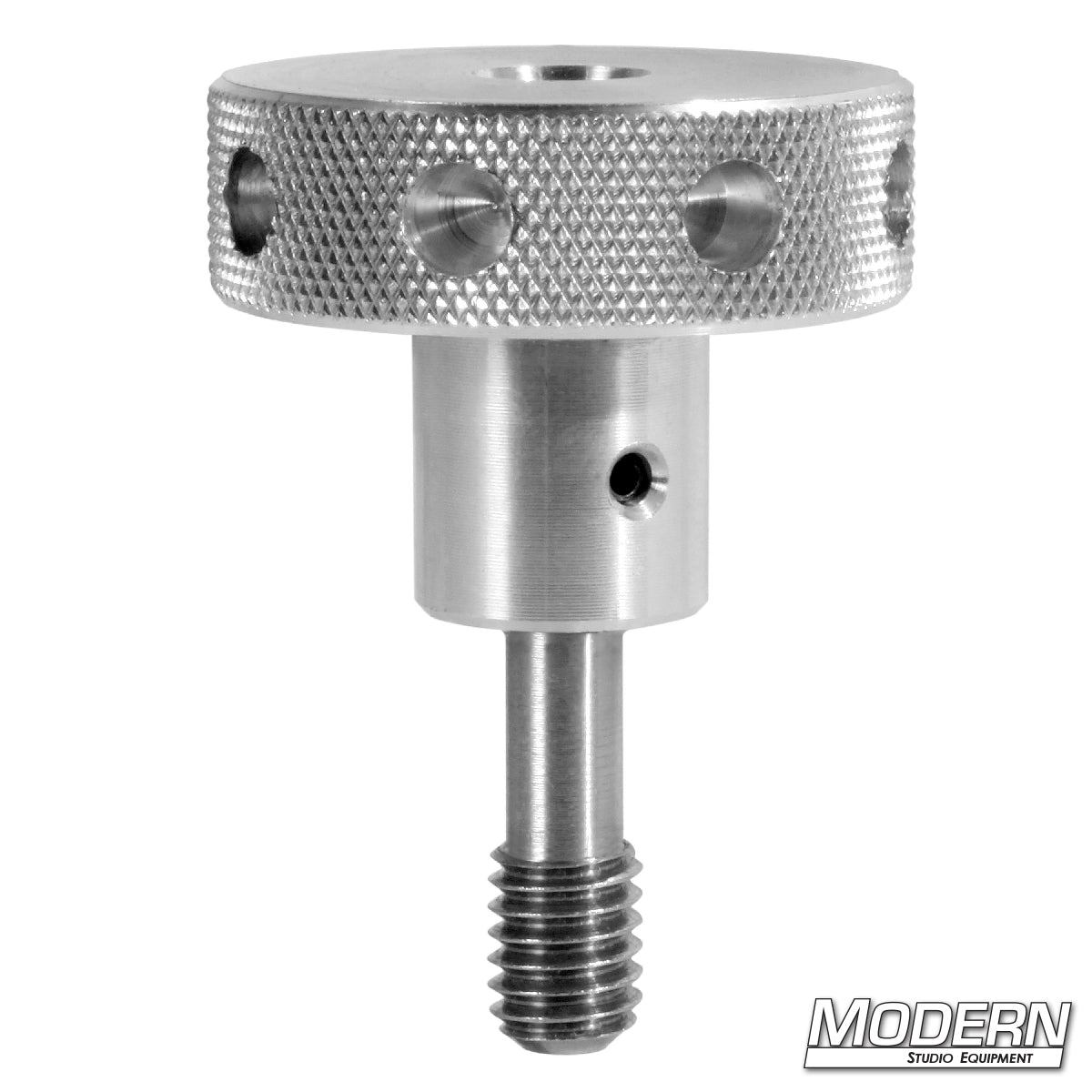 Camera Knob for Dovetail (3/8") – top view showing knurled grip and precision machined aluminum finish