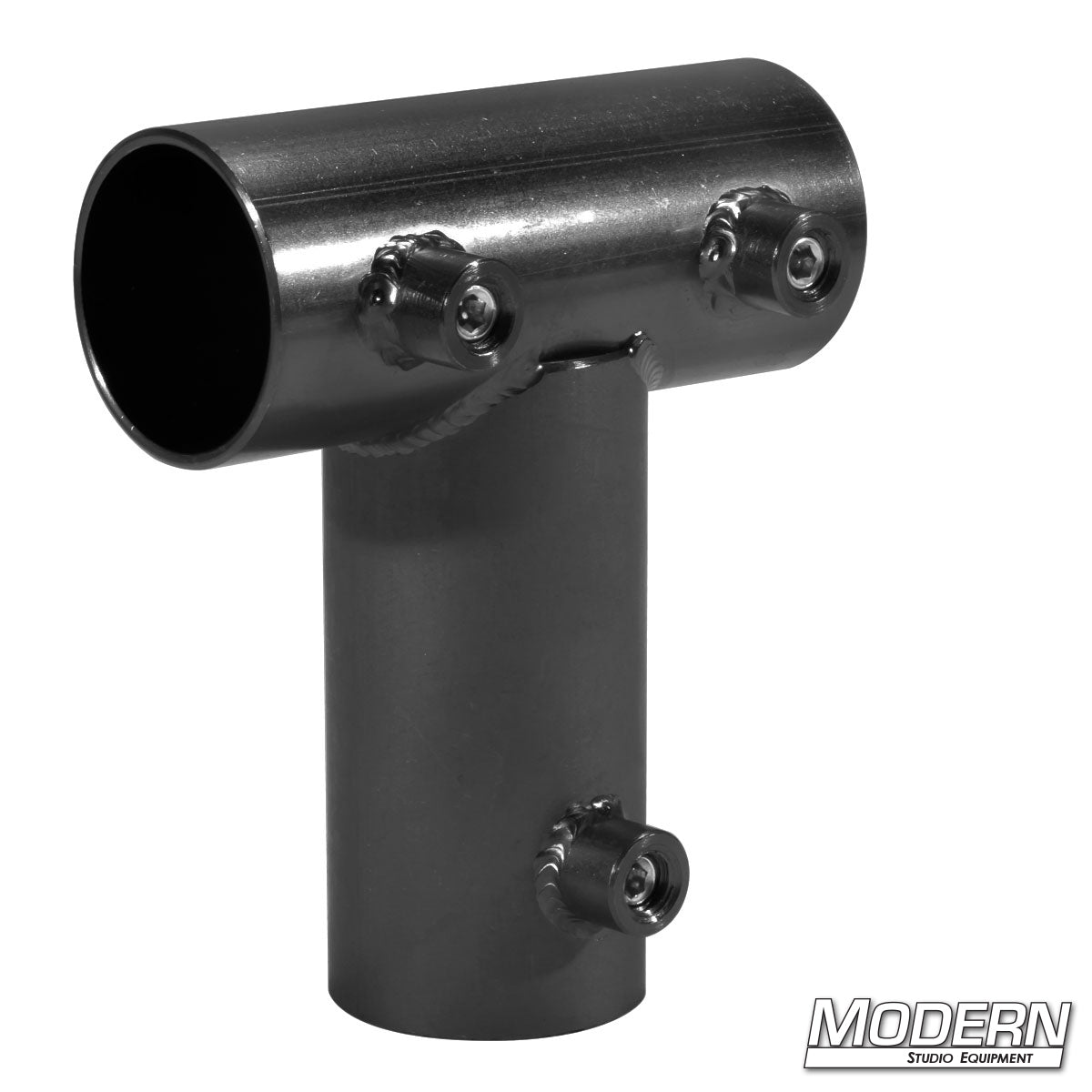 Pipe Tee Receiver for 1-1/4 inch Speed-Rail® – aluminum coupler for lighting and grip rigging setups | Modern Studio Equipment