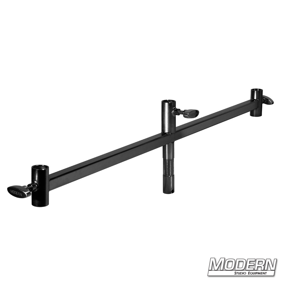 Junior Triple Header – steel mounting bracket with three 1-1/8 inch receivers for lighting setups | Modern Studio Equipment