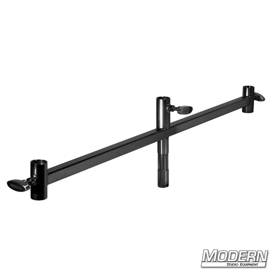 Junior Triple Header – steel mounting bracket with three 1-1/8 inch receivers for lighting setups | Modern Studio Equipment