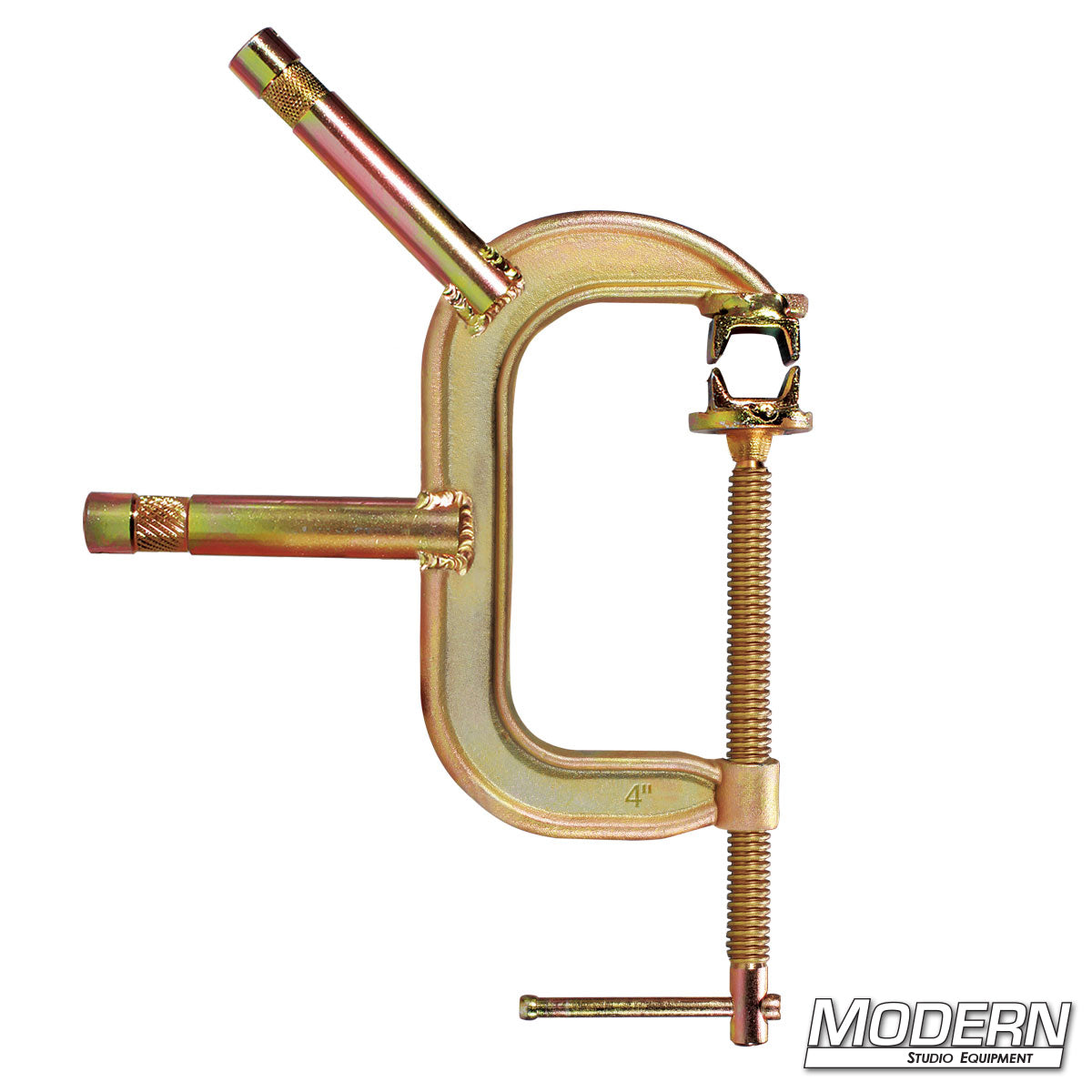 4" Baby C-Clamps — durable steel clamps with baby pin for film, TV, lighting, and rigging support | Modern Studio Equipment