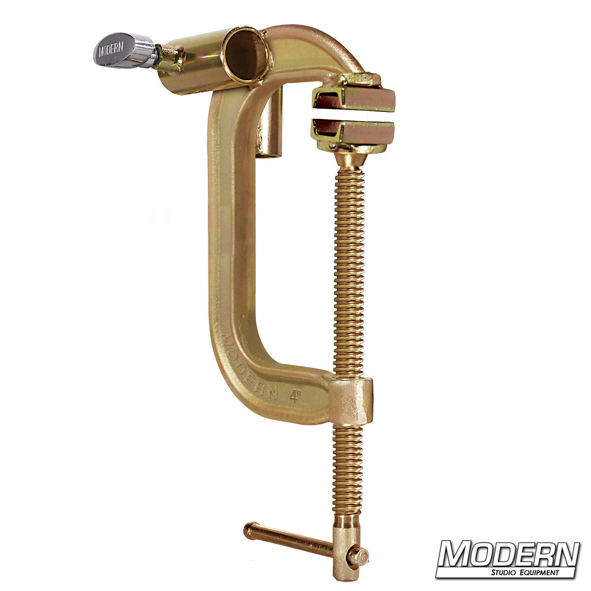 Junior C-Clamps — heavy-duty steel clamps with junior receivers for film, TV, lighting, and rigging support | Modern Studio Equipment