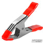 Close-up of Spring Clip showing red rubber-coated handles and jaws for non-slip grip