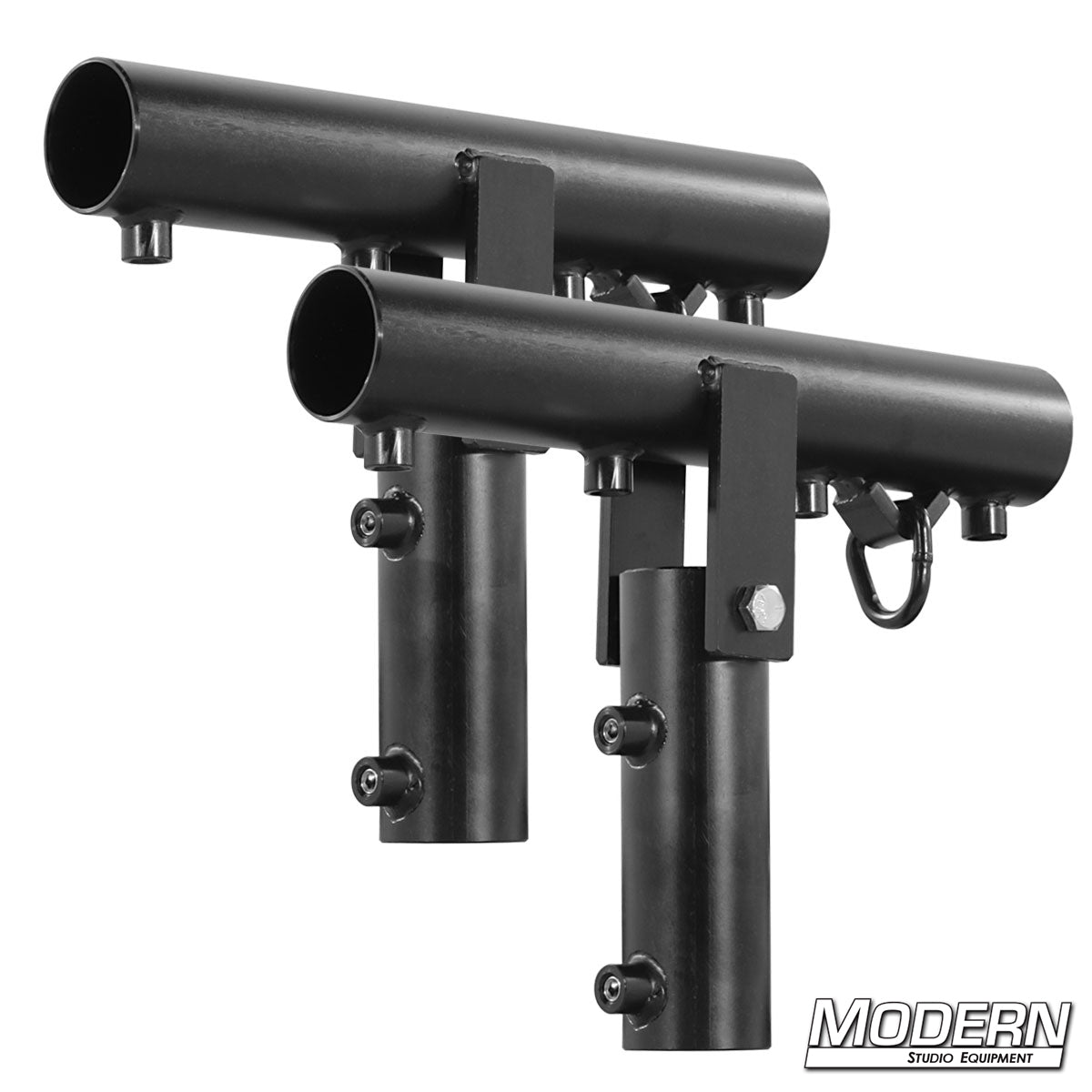Condor Support Brackets for 1-1/4" Speed-Rail® (Set of 2) – Heavy-duty rigging brackets for securing pipe grids and lighting setups on condor lifts.