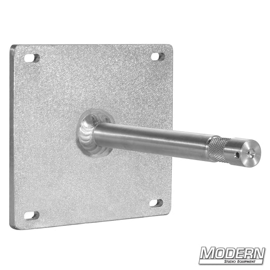 A VESA 100 monitor mount with a baby pin, designed for swiveling monitor mounts, with a grip head not included.