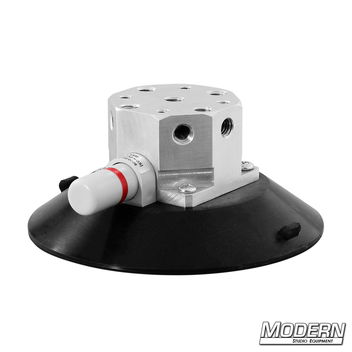 Pump/lever mechanism on 6″ cup — detail