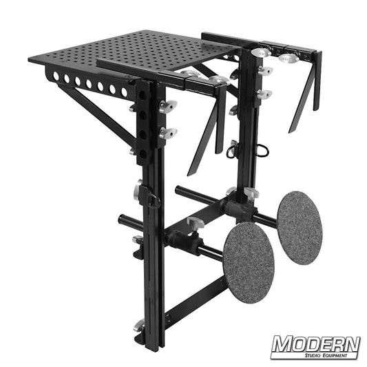 Modern Deluxe Side Mount Hostess Tray for film and studio equipment carts — heavy-duty aluminum side tray for mounting accessories and tools | Modern Studio Equipment