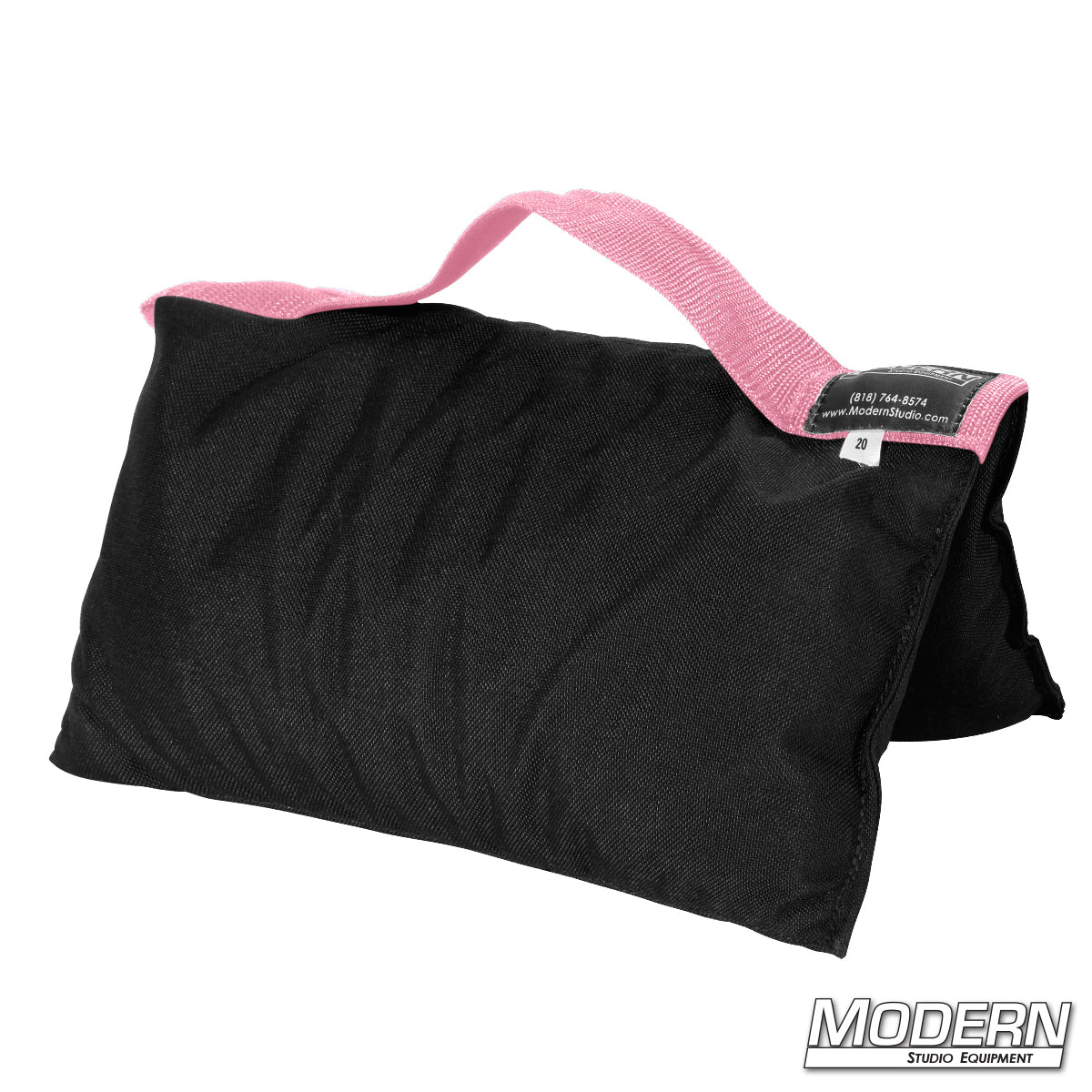 Heavy-duty pink 20 lb Sandbag in blue – secure weight bag for lighting and camera equipment | Modern Studio Equipment