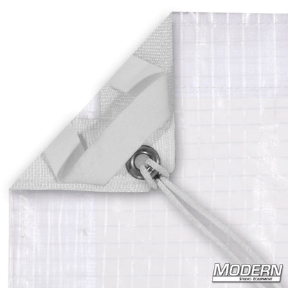 Clear Poly Bounce (Griffolyn) reflective lighting material for film and television – durable bounce fabric for diffusing and redirecting light on set.