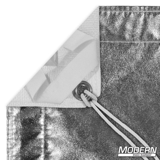 Silver/White Lame fabric for film and TV lighting – reflective textile for cool or neutral bounce, ideal for enhancing highlights and controlling contrast on set.