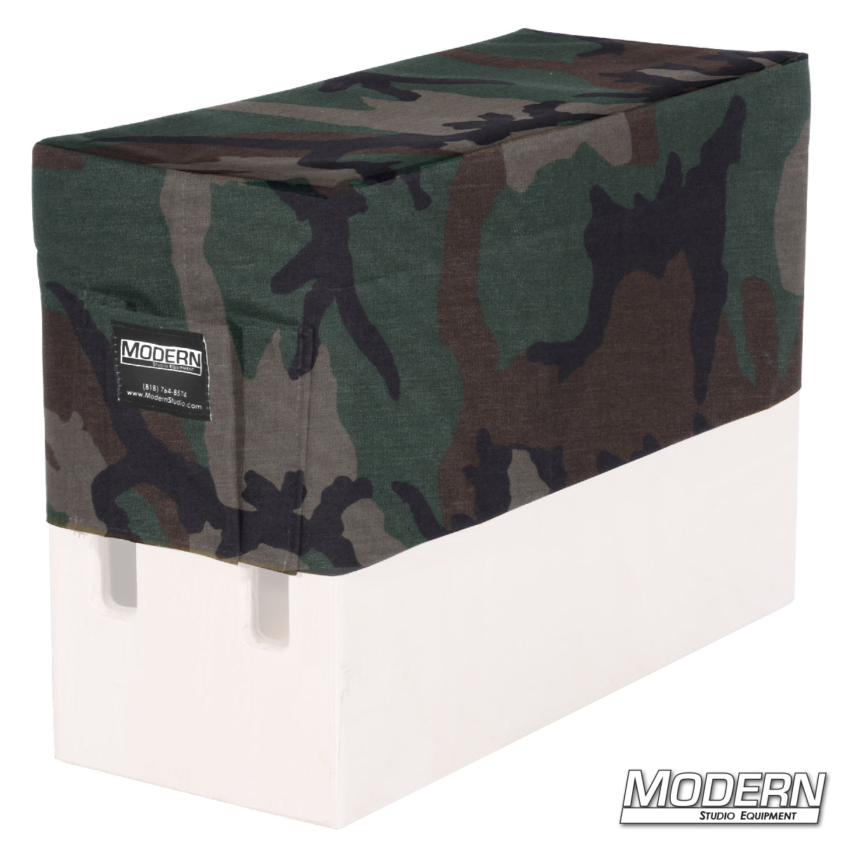 Horizontal apple box seat cover with pocket — Camo Cover | Modern Studio Equipment                   